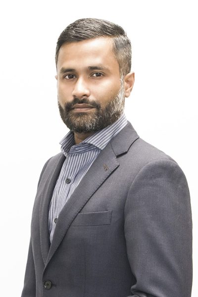 Photo of Toronto Criminal Defence Lawyer Rashed in a Blue Suit